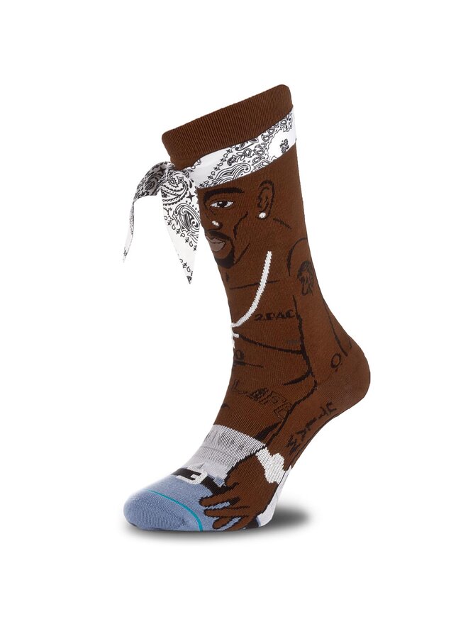 Stance Skarpety wysokie unisex Stance Tupac M545A17TUP Brązowy
