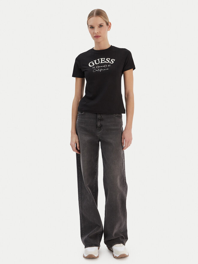 Guess Guess T-Shirt V6RI02 J1314 Schwarz Regular Fit