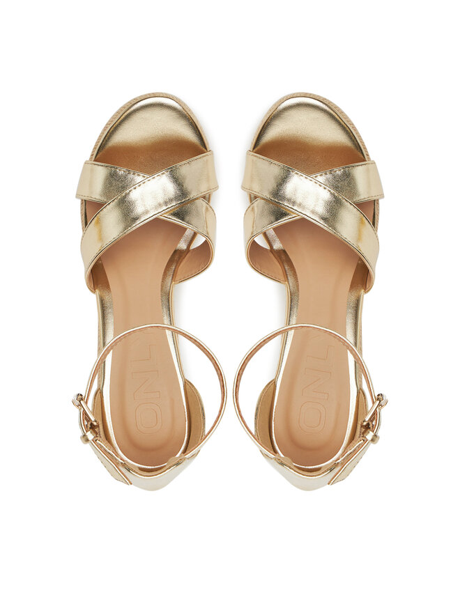 ONLY Shoes Espadrilės ONLY Shoes Onlamelia-18 Pu Foil Wedge 15335554 Auksinė