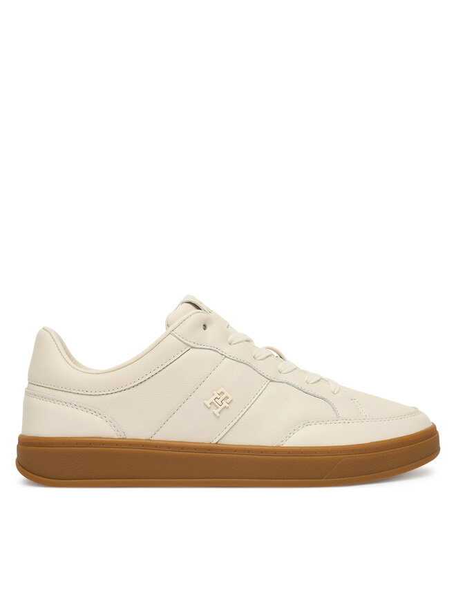 Tommy Hilfiger Superge Tommy Hilfiger Th Heritage Court Sneaker Ltr FW0FW09028 Écru