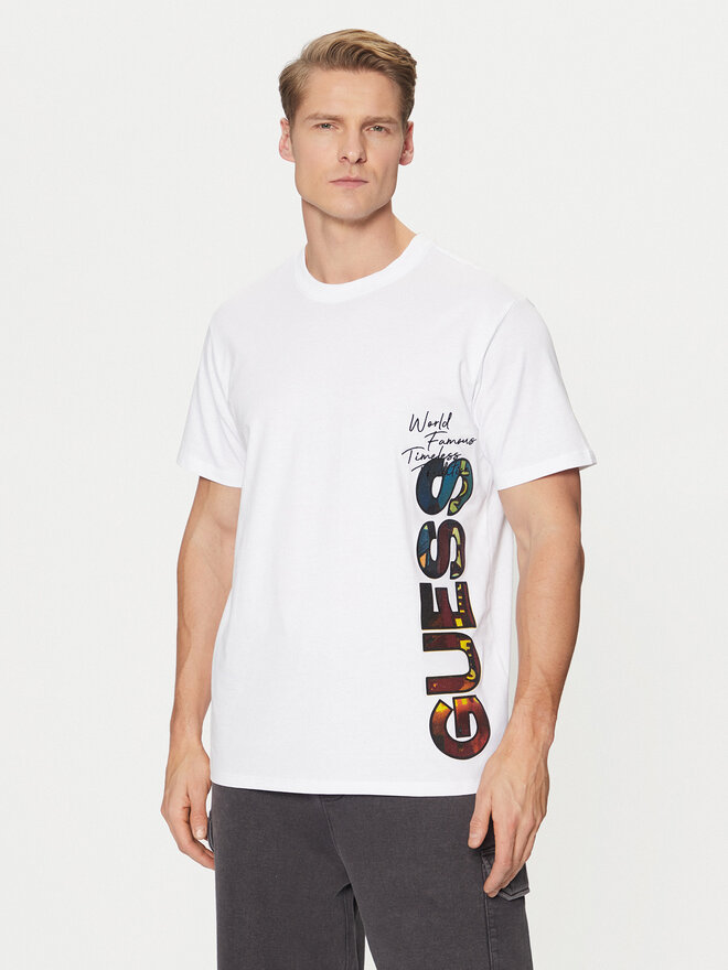 Guess Guess Marškinėliai M5RI01 KCHA1 Balta Regular Fit