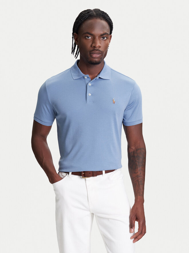 Polo Ralph Lauren Polo Ralph Lauren Poloshirt 710704319169 Blau Custom Slim Fit