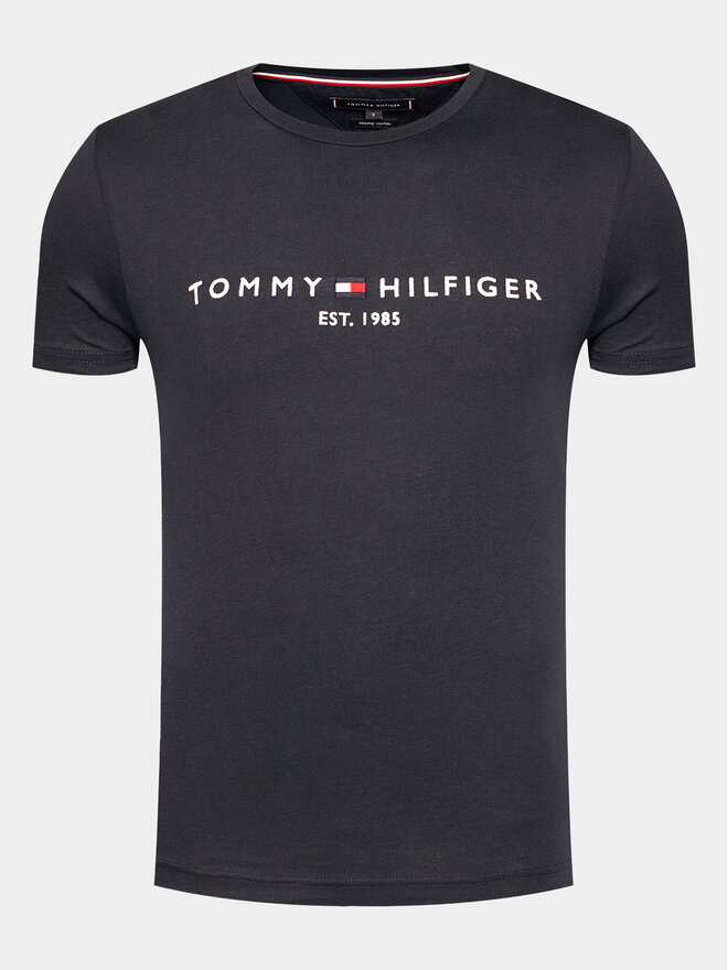 Tommy Hilfiger Tommy Hilfiger Póló Core Logo Tee MW0MW11465 Sötétkék Slim Fit