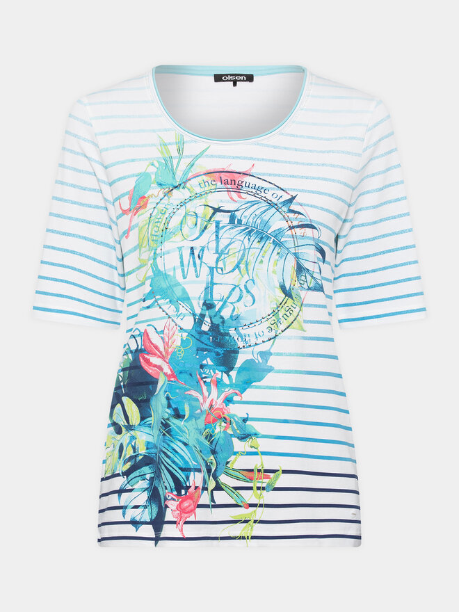 Olsen Olsen T-Shirt 11104824 Blau Regular Fit
