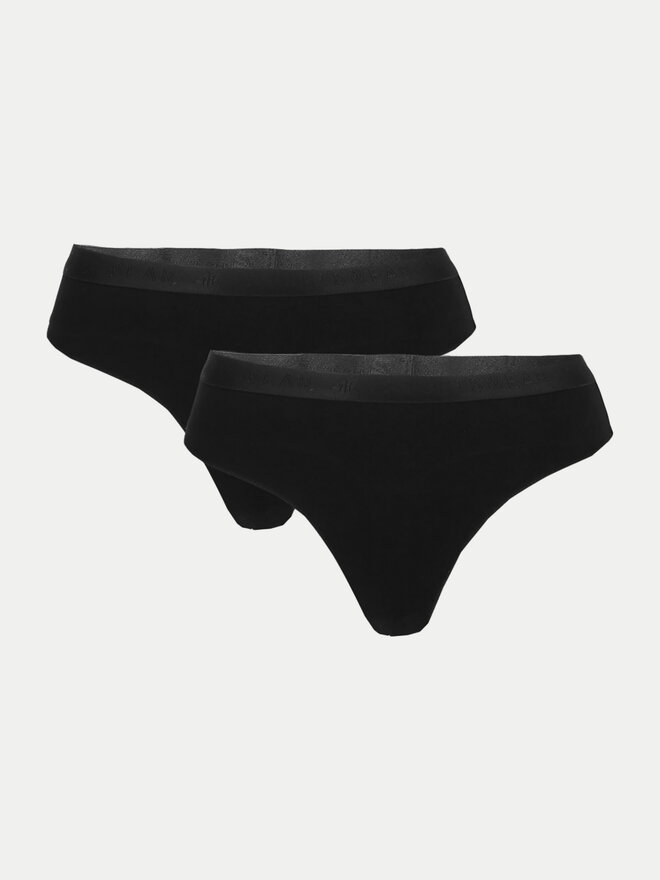 4F 4F 2er-Set Stringtangas 4FWMM00UPTSF026 Schwarz
