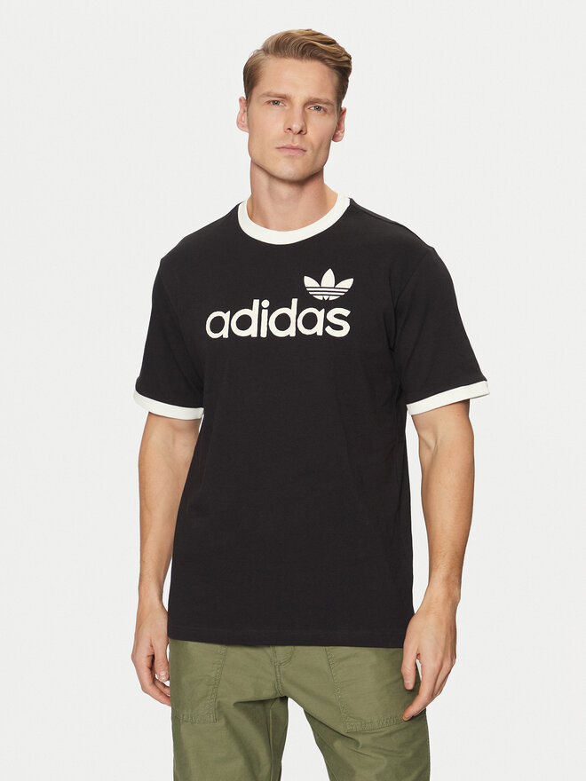 adidas adidas Marškinėliai Simple JC8372 Juoda Regular Fit