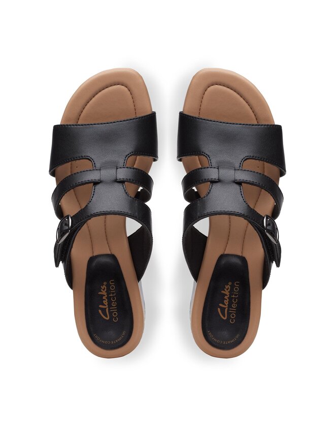 Clarks Παντόφλες Clarks Desirae Palm 26171178 Μαύρο