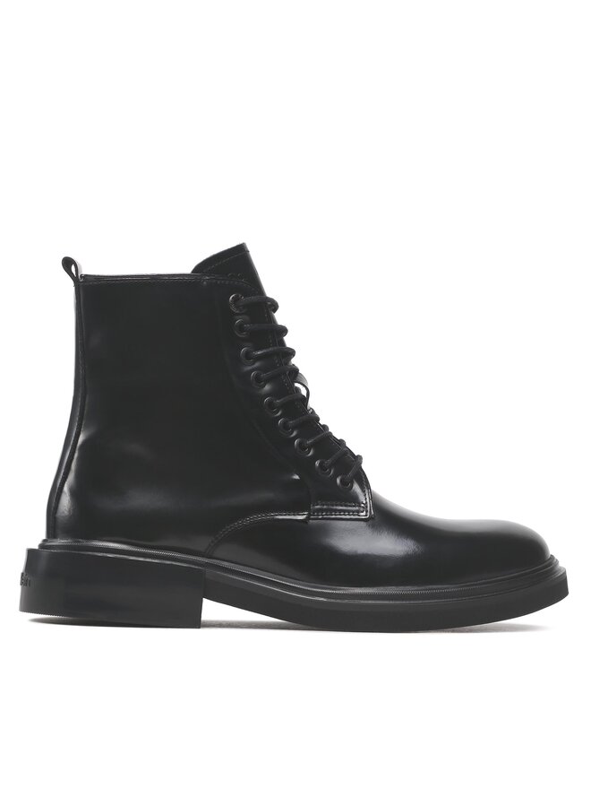 Calvin Klein Kozaki Calvin Klein Lace Up Boot Br Lth HM0HM00669 Czarny
