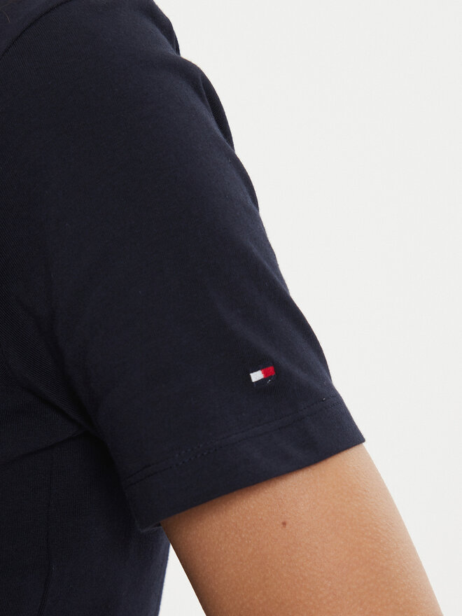 Tommy Hilfiger Tommy Hilfiger Majica Script WW0WW43459 Mornarsko modra Regular Fit