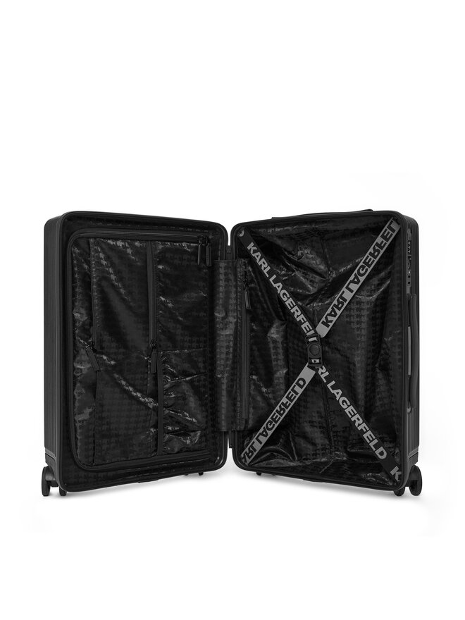 KARL LAGERFELD Kabīnes koferis KARL LAGERFELD Ikon Karl A1M30076 Melns