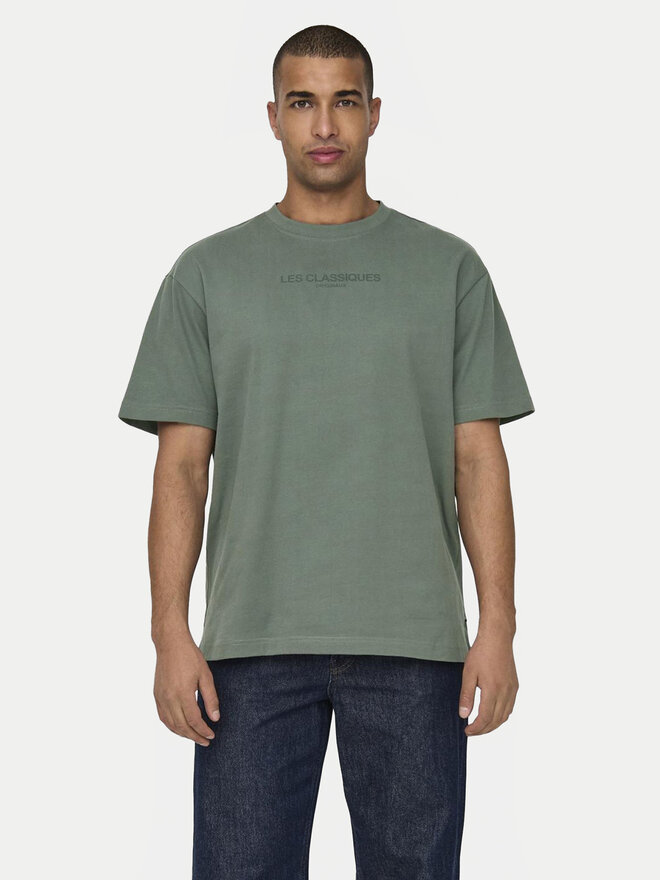 Only & Sons Only & Sons Póló 22028766 Zöld Relaxed Fit