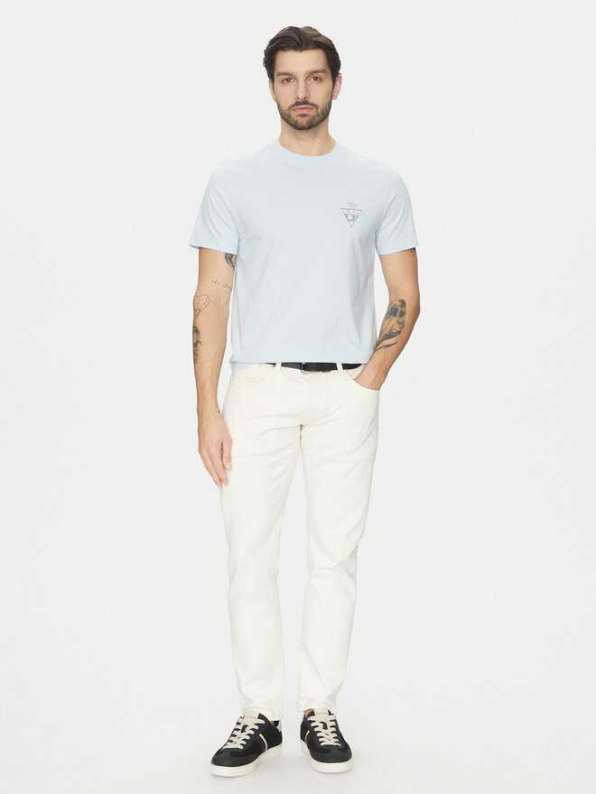 Guess Jeans Guess Jeans Marškinėliai M5GI55 K8FQ4 Žydra Regular Fit