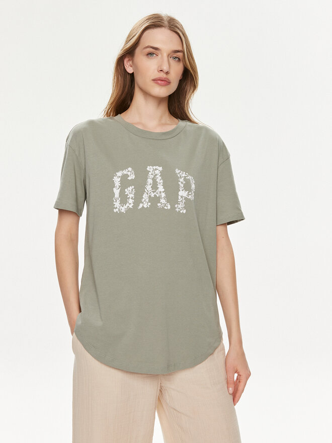 Gap Gap Marškinėliai 875093-00 Žalia Relaxed Fit