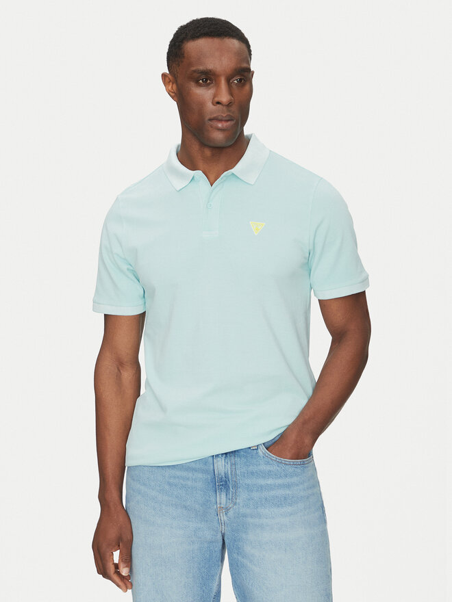Guess Guess Поло F5GP00 K9WF1 Голубий Regular Fit