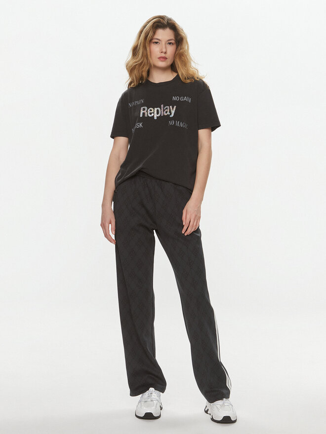 REPLAY Replay Póló W3072A.000.22658M Fekete Regular Fit