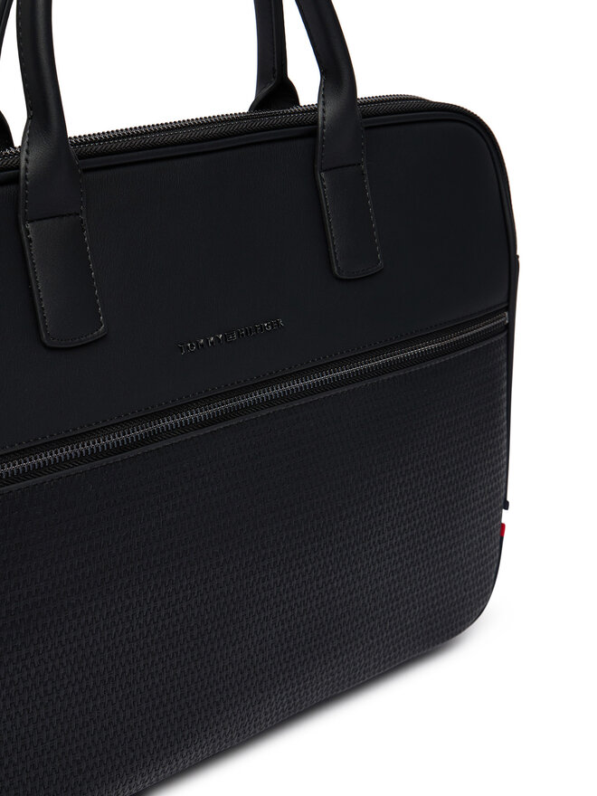 Tommy Hilfiger Laptoptasche Tommy Hilfiger Th Woven Computer Bag AM0AM14094 Schwarz