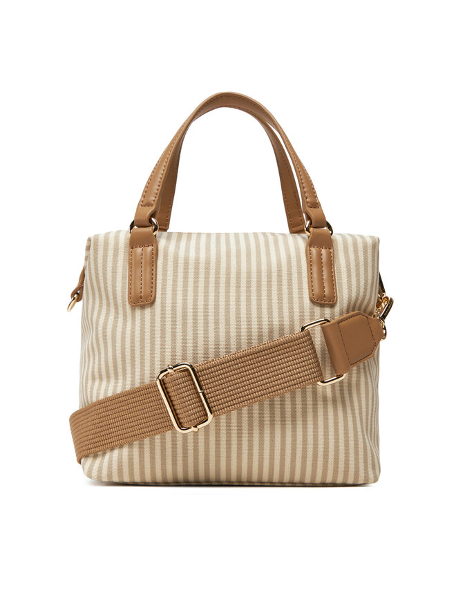Tommy Hilfiger Torebka Tommy Hilfiger Poppy Summer Small Tote AW0AW17202 Beżowy