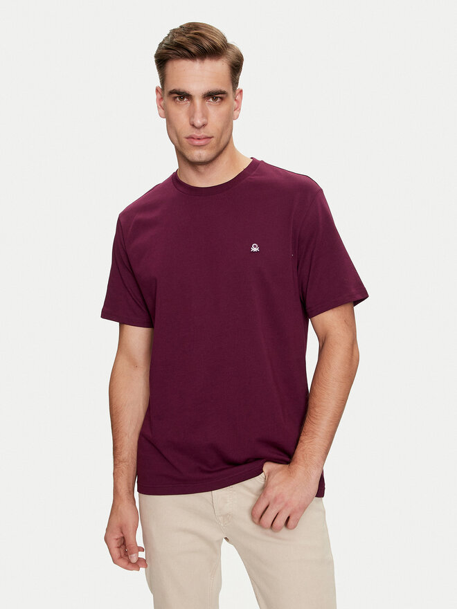 United Colors Of Benetton United Colors Of Benetton Marškinėliai 3MI5J1AF7 Violetinė Regular Fit