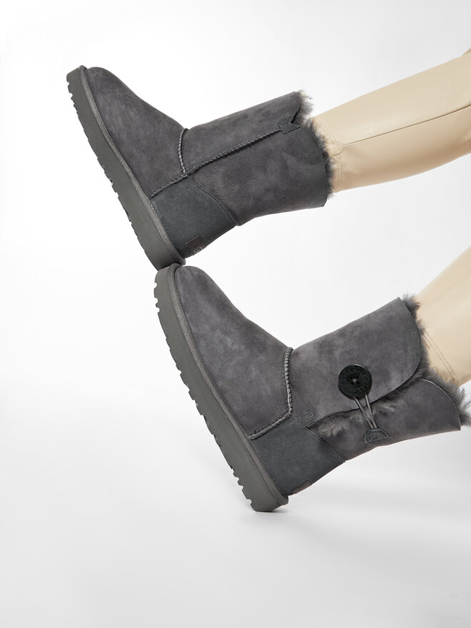 Ugg Μπότες Χιονιού Ugg W Bailey Button II 1016226 Γκρι