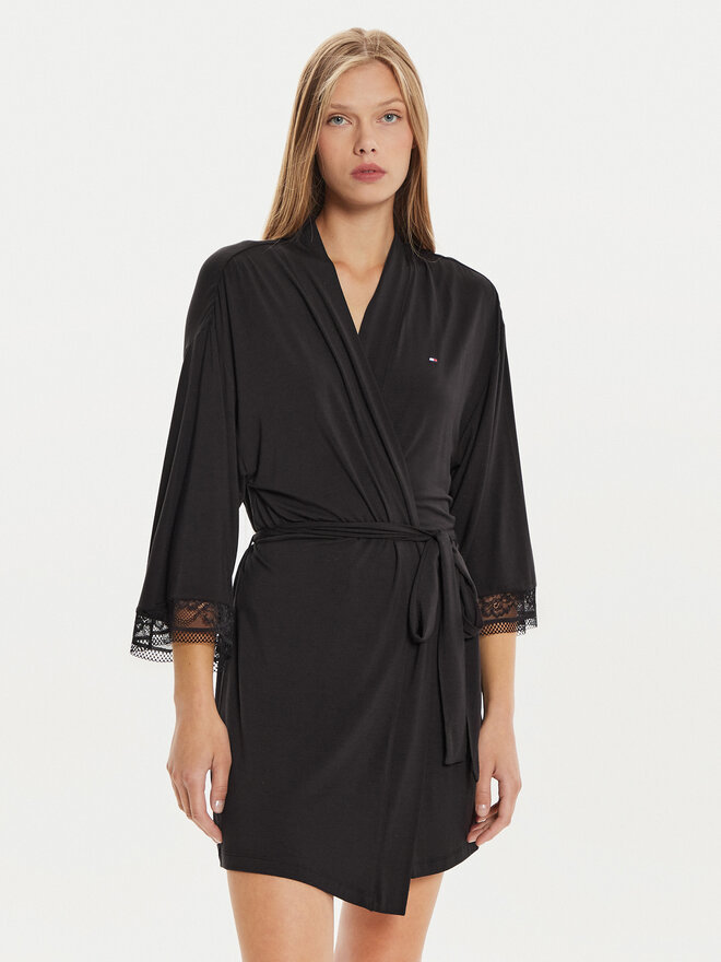 Tommy Hilfiger Tommy Hilfiger Bademantel UW0UW05563 Schwarz