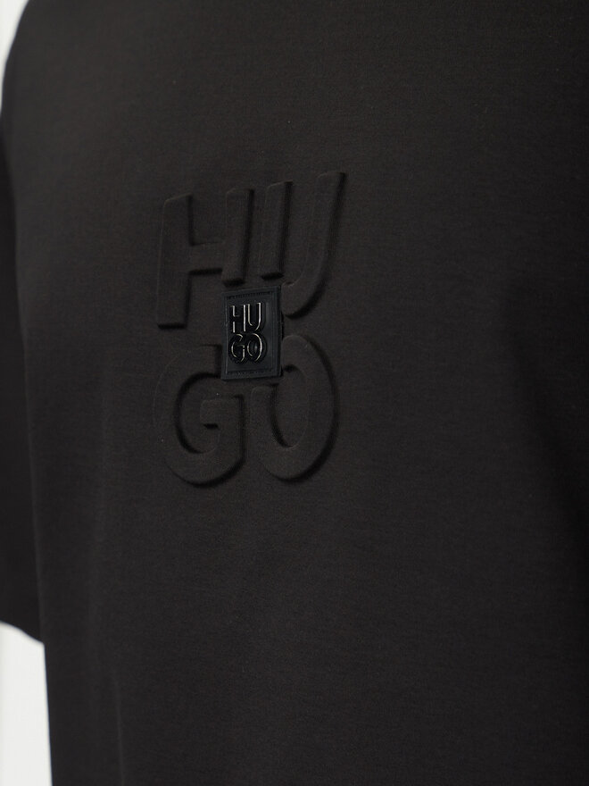 HUGO HUGO T-Shirt Debostac 50535499 Μαύρο Relaxed Fit