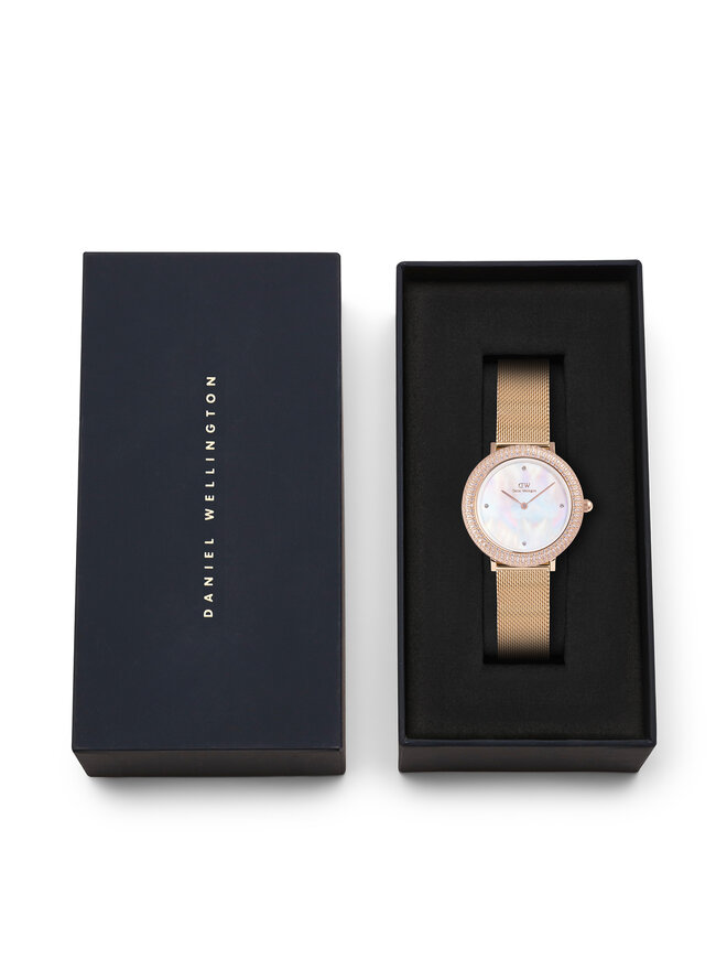 Daniel Wellington Zegarek Daniel Wellington Crystalline Bezel 3 DW00100823 Różowe złoto