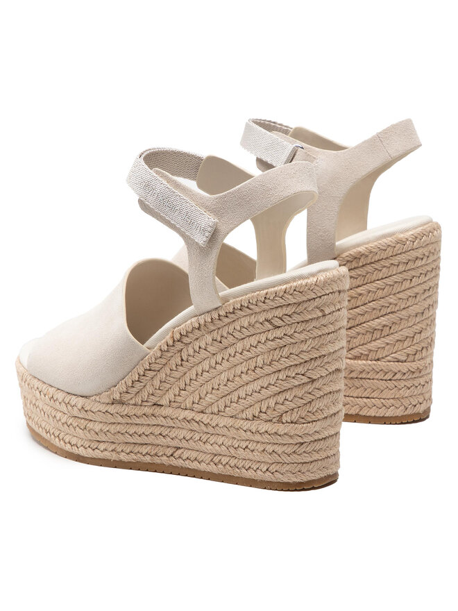 Calvin Klein Jeans Espadrile Calvin Klein Jeans Wedge Sandal Ankle Clip Su YW0YW00571 Bej
