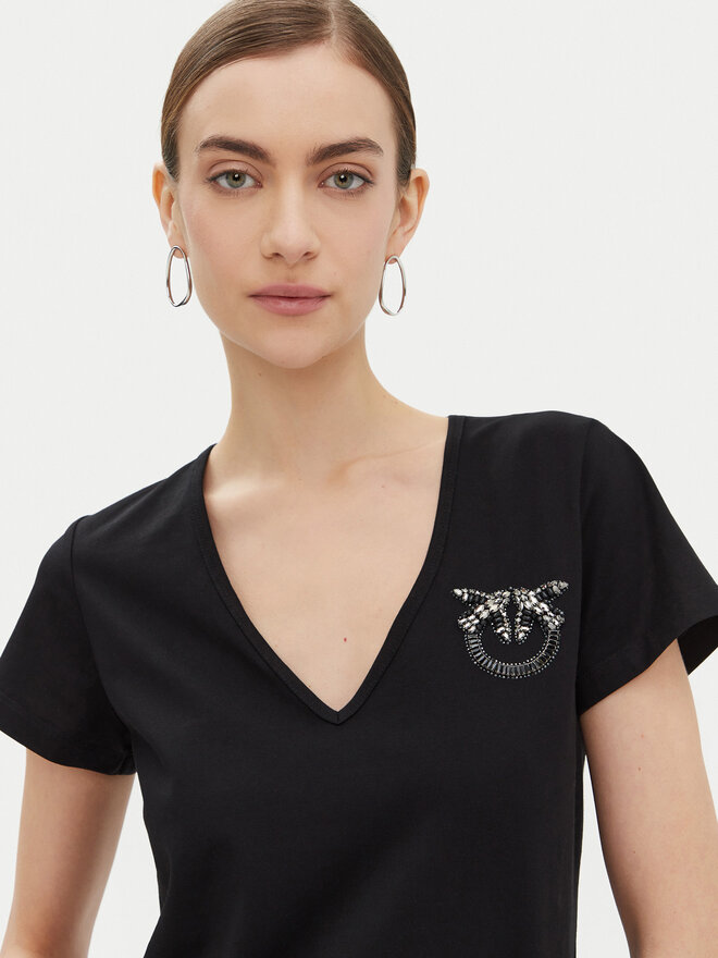 PINKO PINKO Póló 100372 A24E Fekete Regular Fit