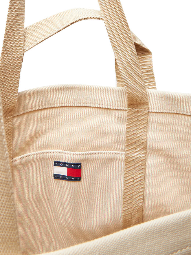 Tommy Jeans Дамска чанта Tommy Jeans Tjw Tote Edition Canvas AW0AW17542 Бежов