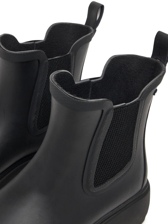 Tommy Hilfiger Gummistiefel Tommy Hilfiger Flag Ankle Warm Lining FW0FW08974 Schwarz