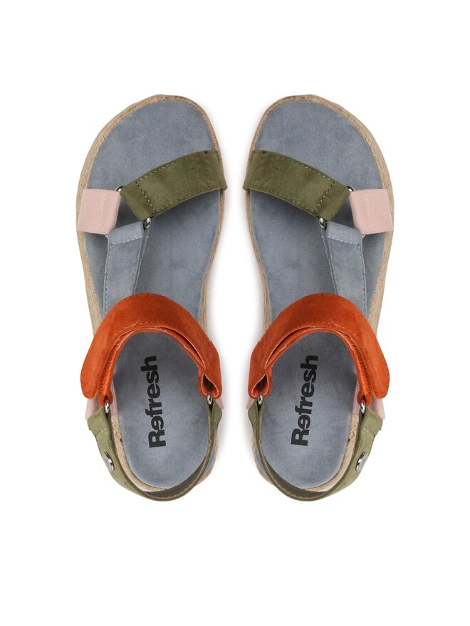 Espadrilles Refresh Femme - Talon 7 Cm En Jute, Semelle Antidérapante, Simili Daim, Végan