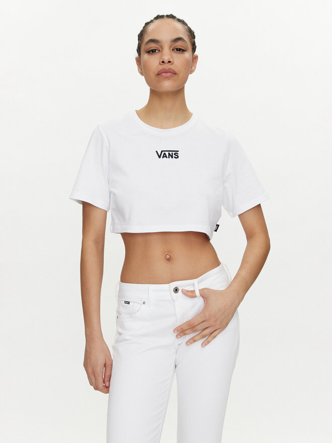 Vans Vans Camiseta Flying V Crew Crop Ii VN000GFF Blanco Regular Fit