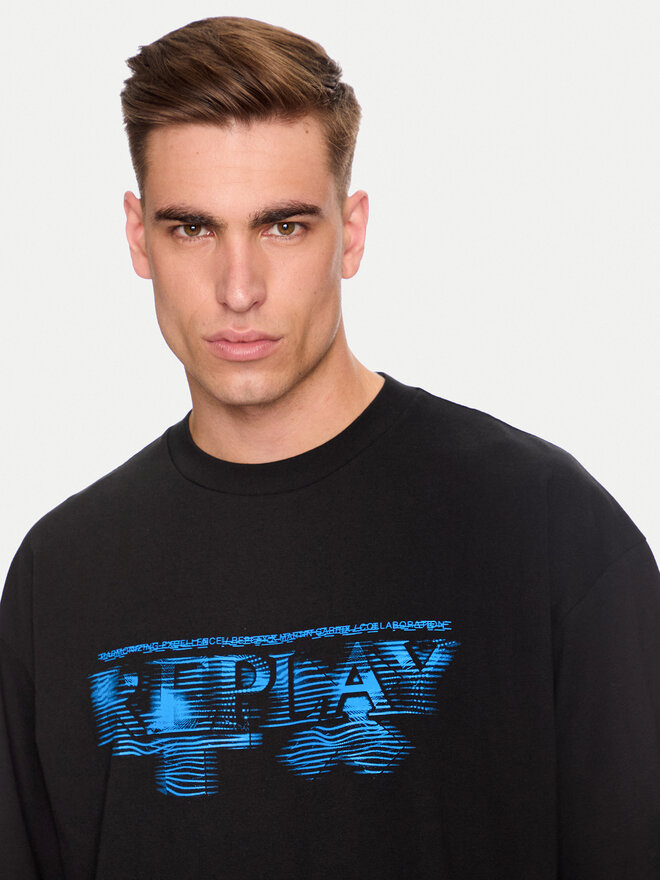 REPLAY Replay T-Shirt MMG340.000.23454 Μαύρο Oversize