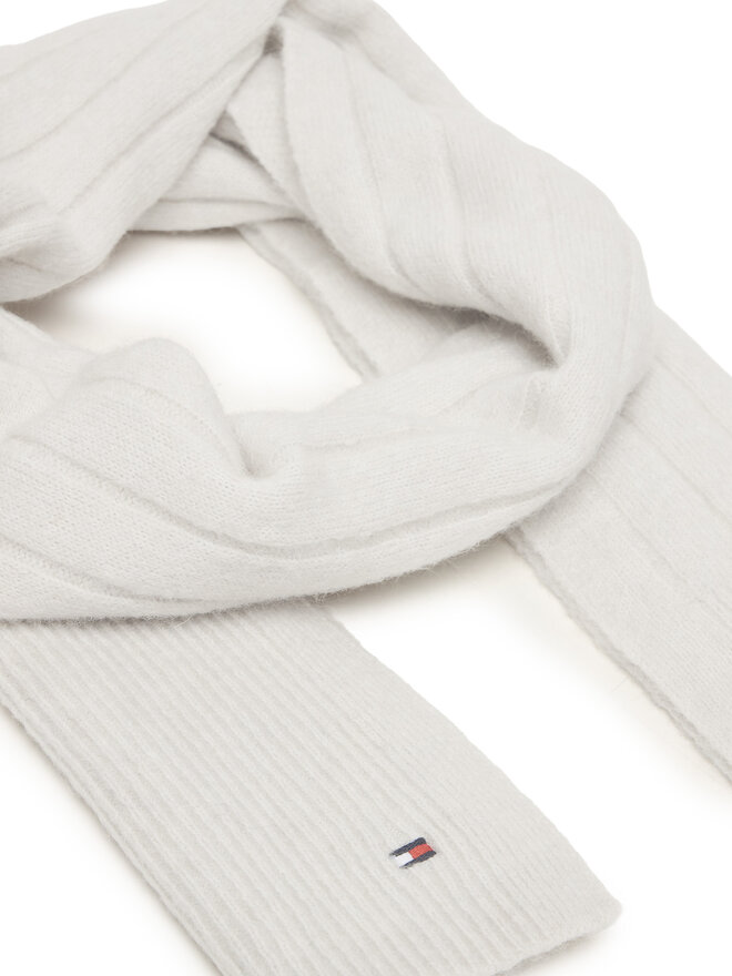 Tommy Hilfiger Шарф Tommy Hilfiger Flag Fluffy AW0AW17787 Сірий