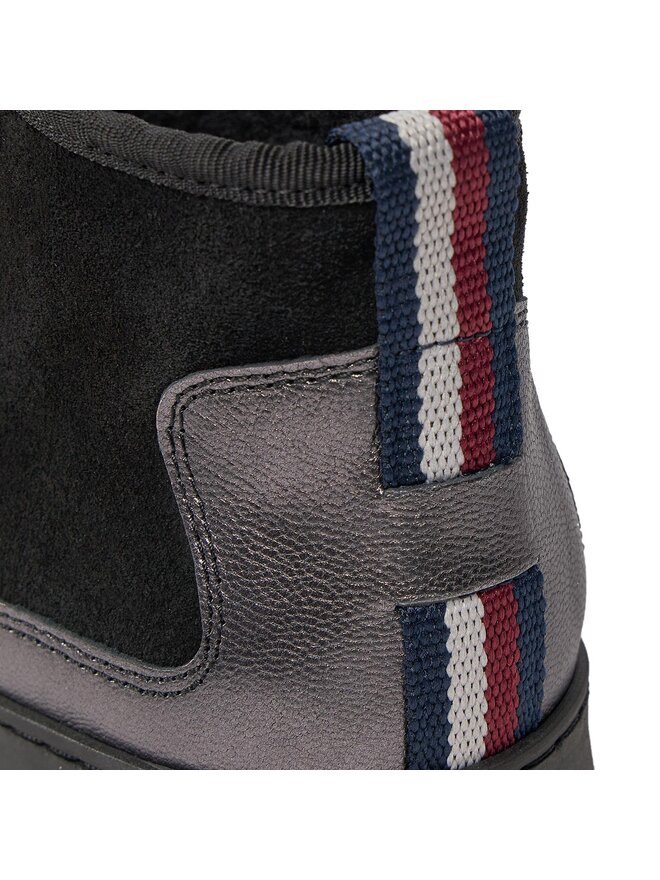 Tommy Hilfiger Botas de nieve Tommy Hilfiger Metallic Suede Snowboot FW0FW07850 Negro