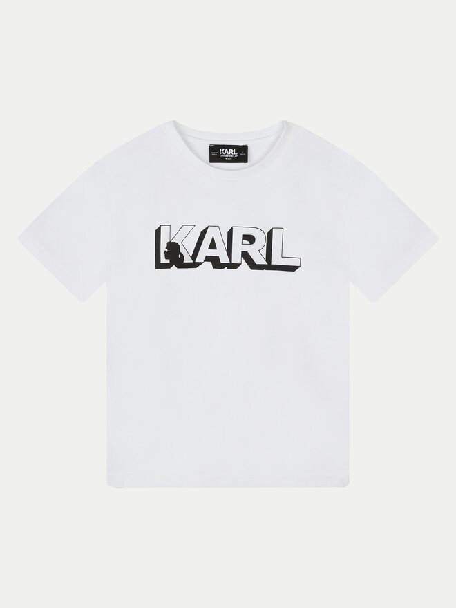Karl Lagerfeld Kids Karl Lagerfeld Kids T-Shirt Z30254 D Λευκό Regular Fit