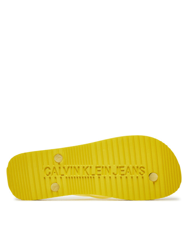 Calvin Klein Jeans Japonki Calvin Klein Jeans Beach Sandal Monogram Tpu YM0YM00838 Żółty
