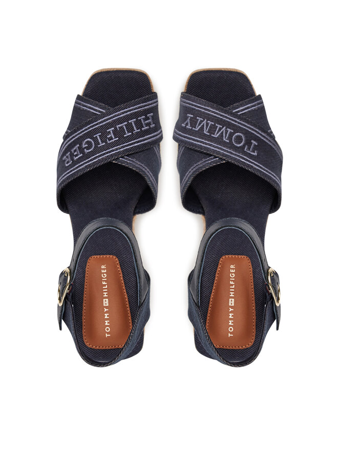Tommy Hilfiger Espadrilles Tommy Hilfiger Tommy Hilfiger Espad High Wedge FW0FW08668 Dunkelblau