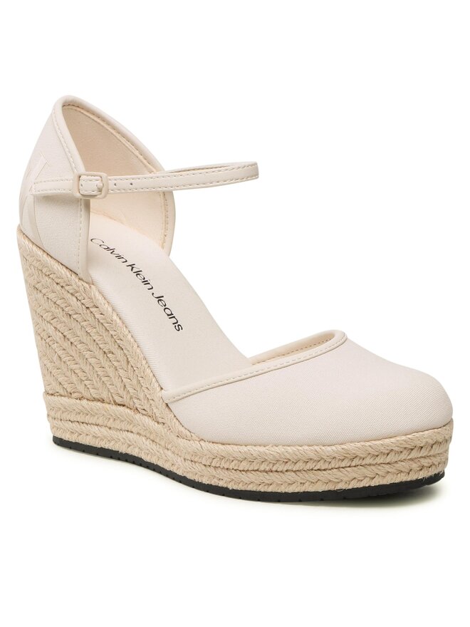 Calvin Klein Jeans Обувки Calvin Klein Jeans Wedge Sandal Close Toe Ess YW0YW01194 Бял