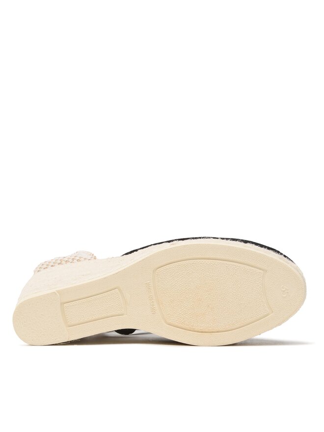 Manebi Alpargatas Manebi Soft Suede Low Wedge Espadrilles K 1.0 WL Negro