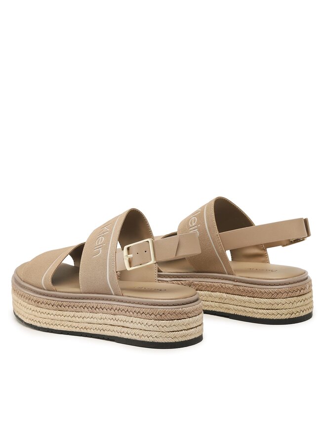 Calvin Klein Espadrilles Calvin Klein Flatform Wedge - He HW0HW01497 Bēšs