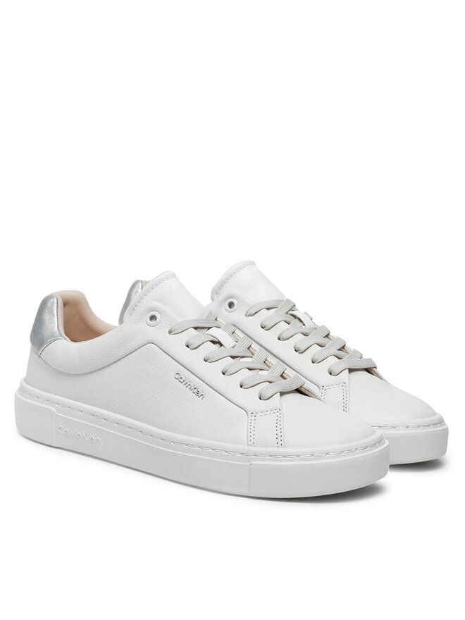 Calvin Klein Sneakersy Calvin Klein Cupsole Lace Up W/Ml HW0HW02288 Biały
