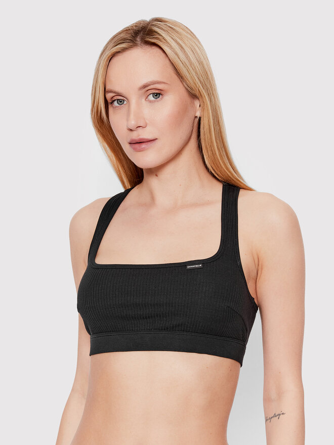 Chantelle Chantelle Σουτιέν τοπ Cotton Comfort C15P10 Μαύρο