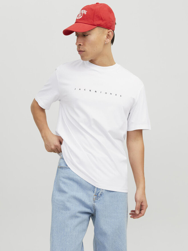 Jack&Jones Jack&Jones Marškinėliai Star 12234746 Balta Relaxed Fit
