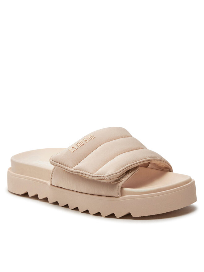 Big Star Shoes Klapki Big Star Shoes NN274773 Beżowy