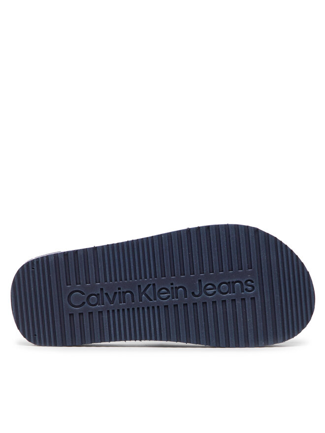 Calvin Klein Jeans Žabky Calvin Klein Jeans Logo Print Flip Flop V3B8-80155-0058 M Tmavomodrá