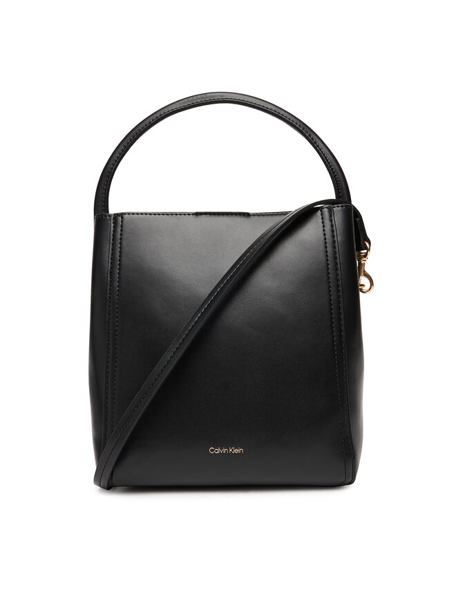 Calvin Klein Ročna torba Calvin Klein Ck Bucket With Strap LV04F3174G Črna