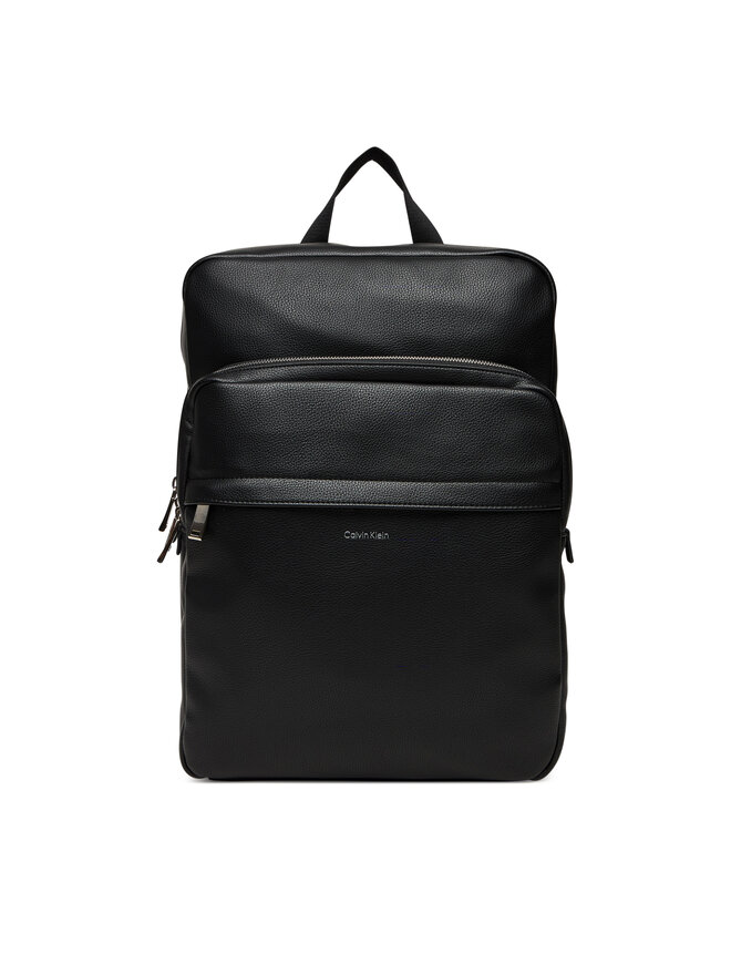 Calvin Klein Раница Calvin Klein Raised Slim Square Backpack LV04D3156G Черен