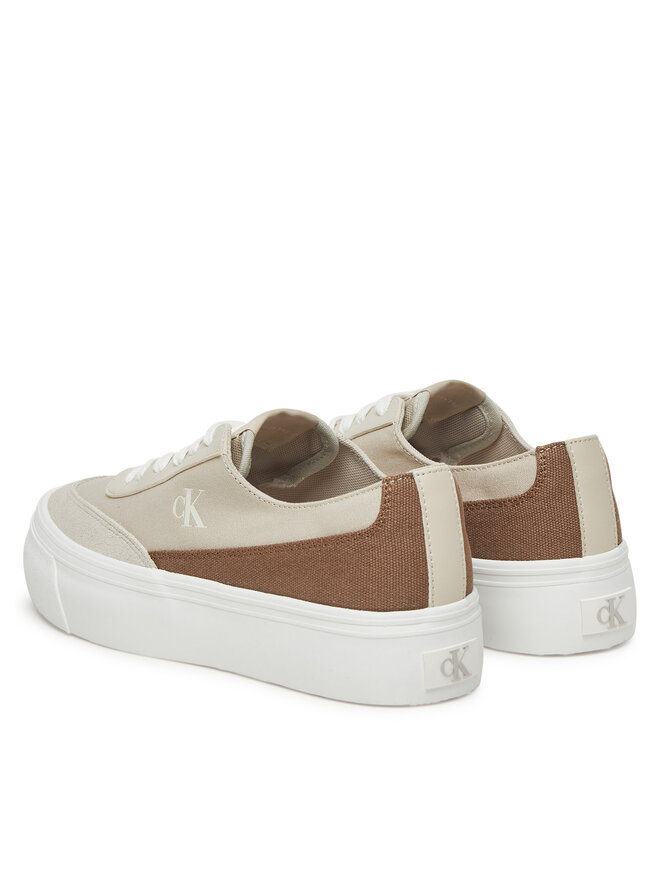 Calvin Klein Jeans Sneakers Calvin Klein Jeans Vulc Flatform Low Cv Mix Mg YW0YW01770 Beige