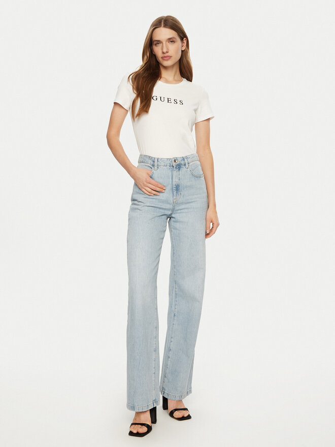 Guess Guess Camiseta O5RI01 KBBU1 Blanco Slim Fit